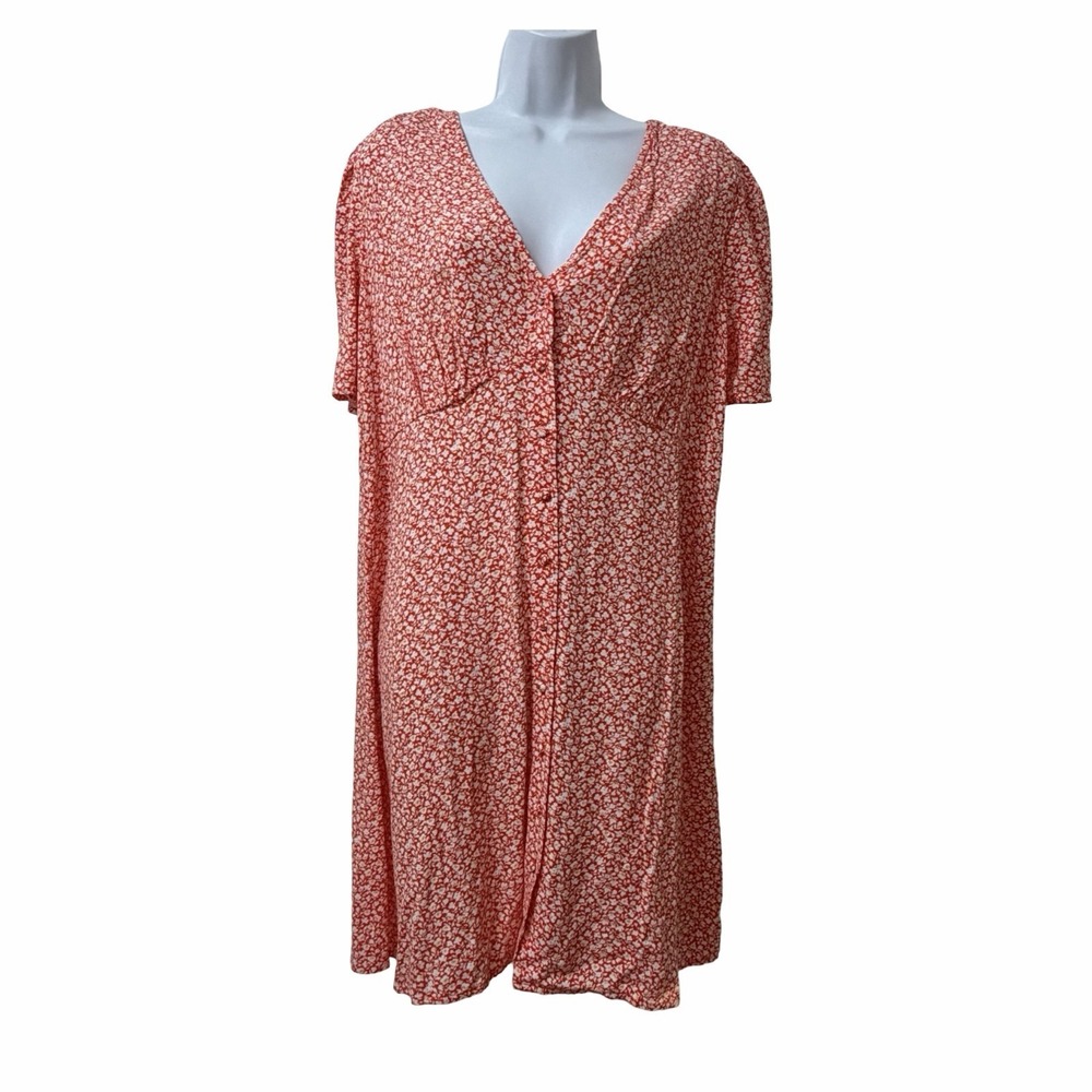 Old Navy Womens Babydoll Puff Sleeve Floral Mini Dress Size‎ L Cottage Milkmaid